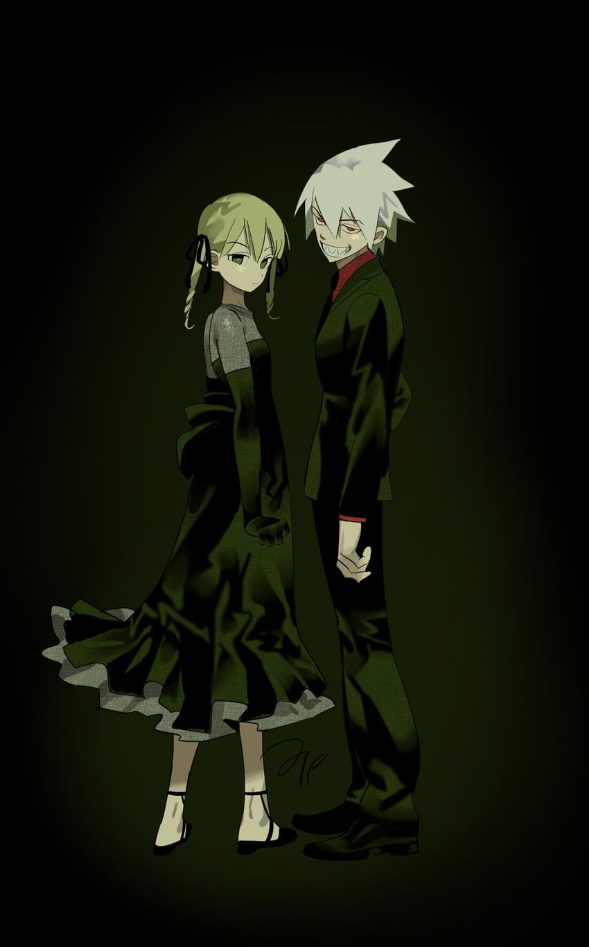 maka albarn and soul evans (soul eater) drawn by jp00556