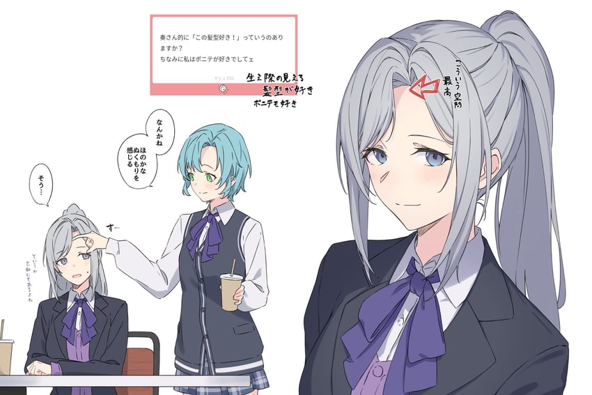 niijima ibuki and hanamaki towa (d4dj and 1 more) drawn by kanade_(kanade_3344)