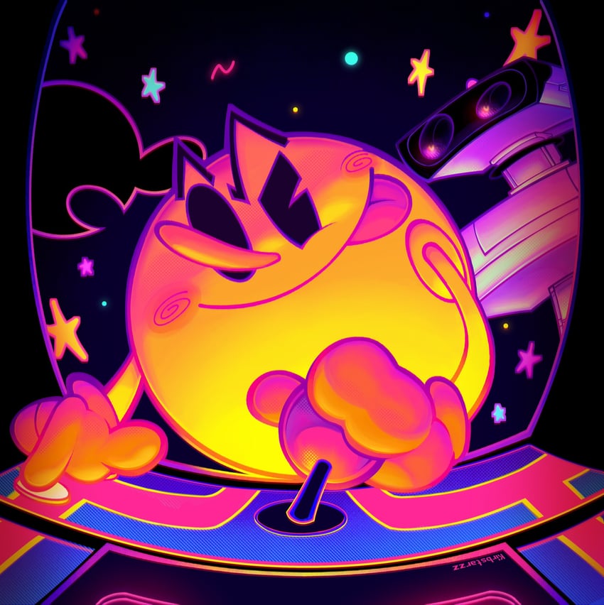 pac-man, mr. game & watch, and family computer robot (super smash bros. and 2 more) drawn by kirbstarzz