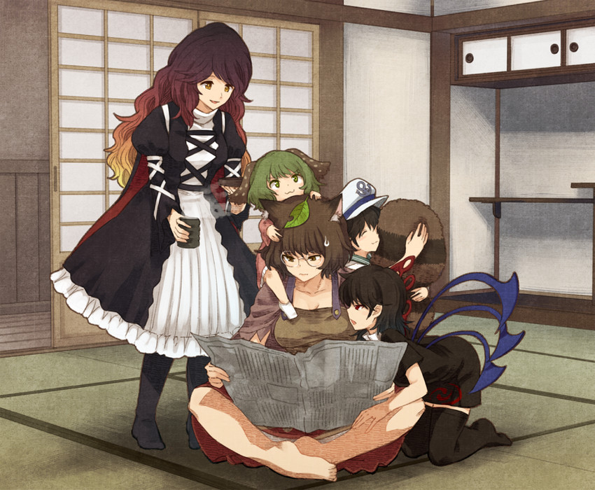hijiri byakuren, houjuu nue, murasa minamitsu, kasodani kyouko, and futatsuiwa mamizou (touhou) drawn by urin