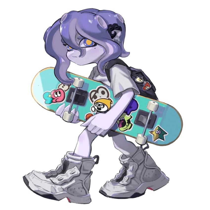 octoling player character, octoling girl, and judd (splatoon) drawn by humanlynn