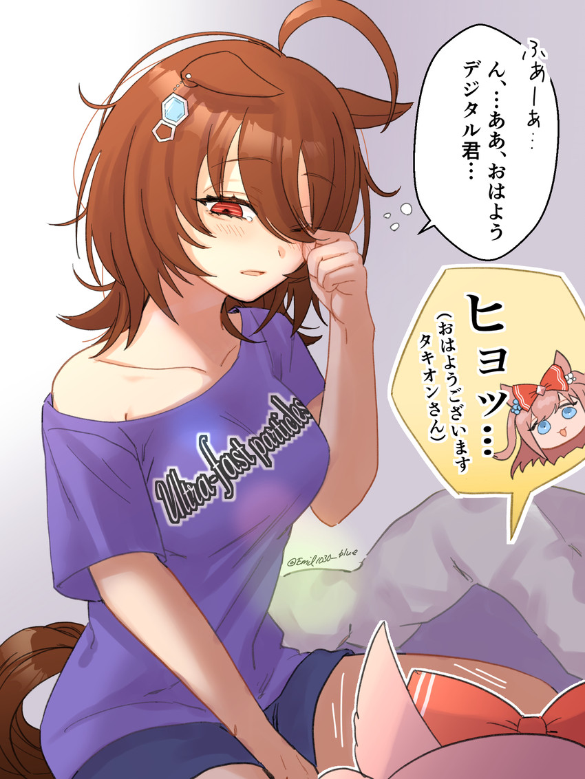 agnes tachyon and agnes digital (umamusume) drawn by emil1030_blue