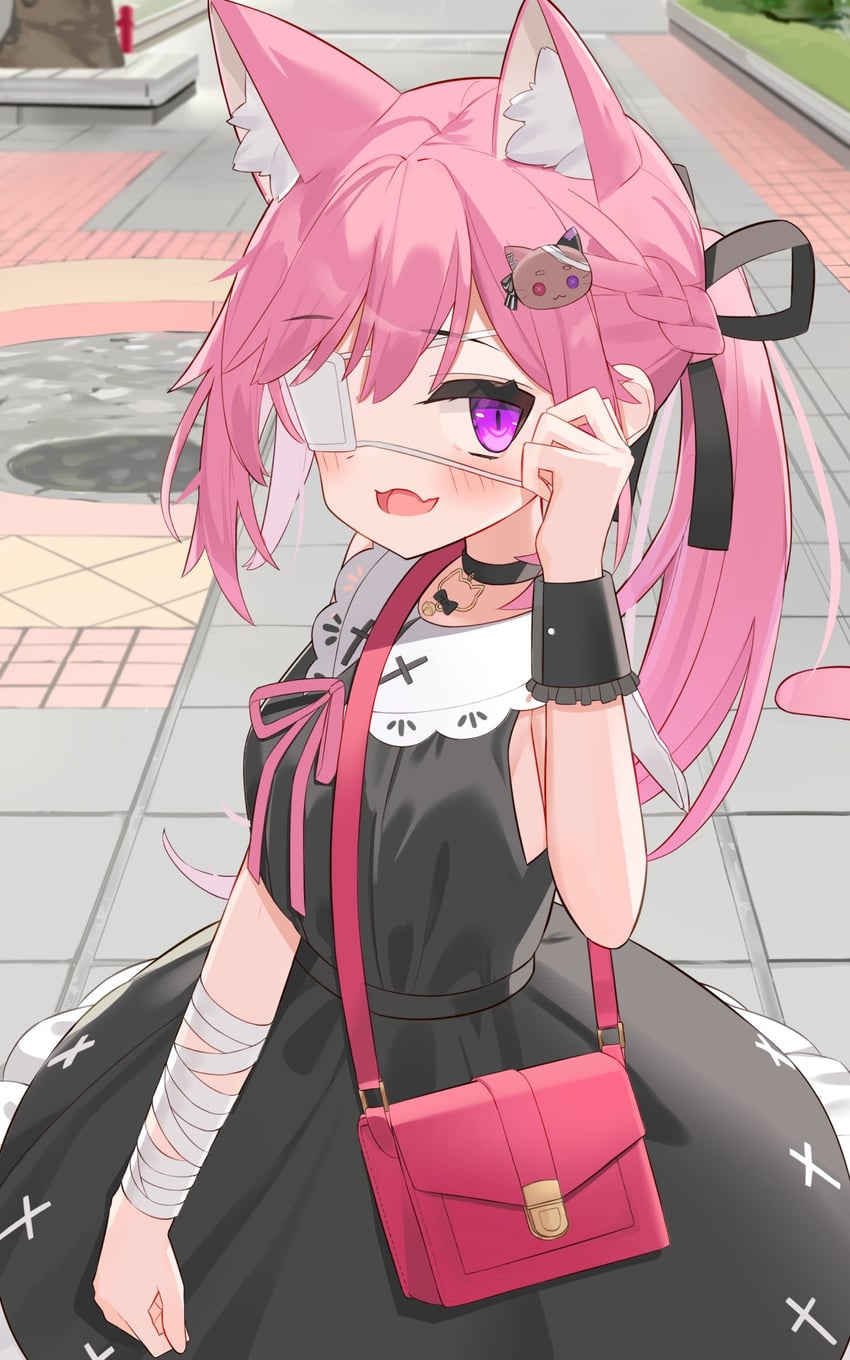 mikeneko and pon-chan (indie virtual youtuber) drawn by yoru_no_yayoi