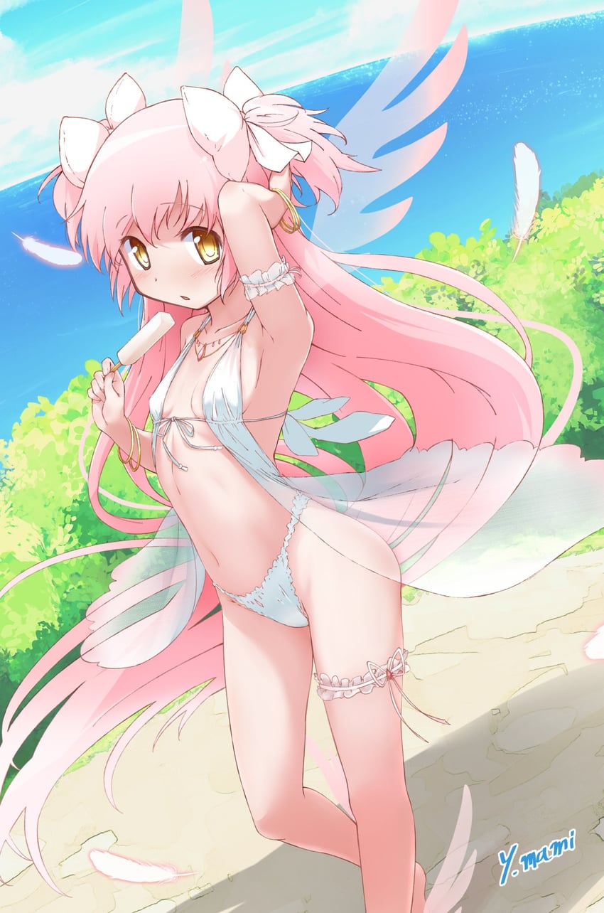 kaname madoka and ultimate madoka (mahou shoujo madoka magica) drawn by yanmaami