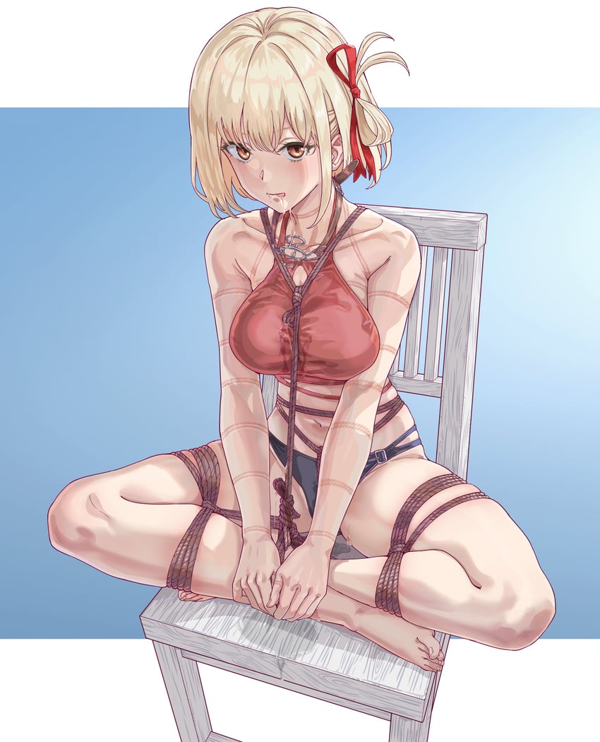 nishikigi chisato (lycoris recoil) drawn by leveen