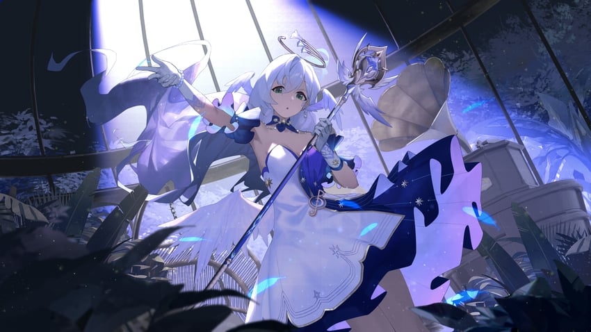robin (honkai and 1 more) drawn by mile_miluo