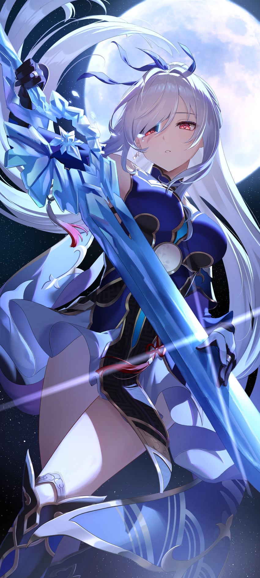 jingliu (honkai and 1 more) drawn by lucio_(luci0_52)