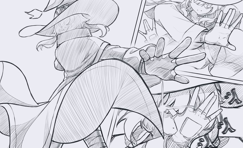 megumin (kono subarashii sekai ni shukufuku wo!) drawn by egalo