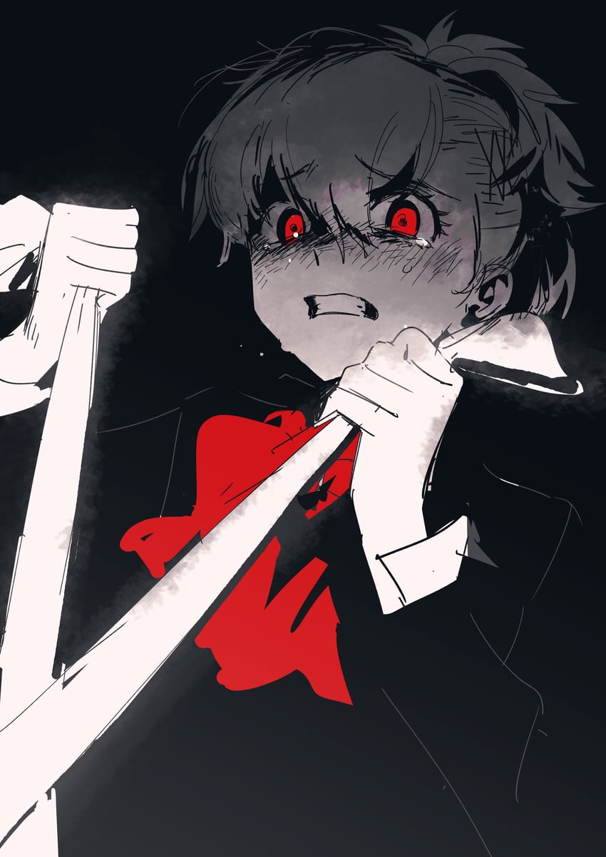 shiomi kotone (persona and 2 more) drawn by ssabdeog