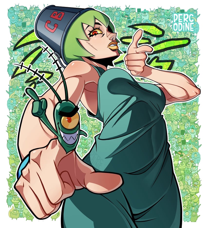 foo fighters and plankton (jojo no kimyou na bouken and 2 more) drawn by percodine
