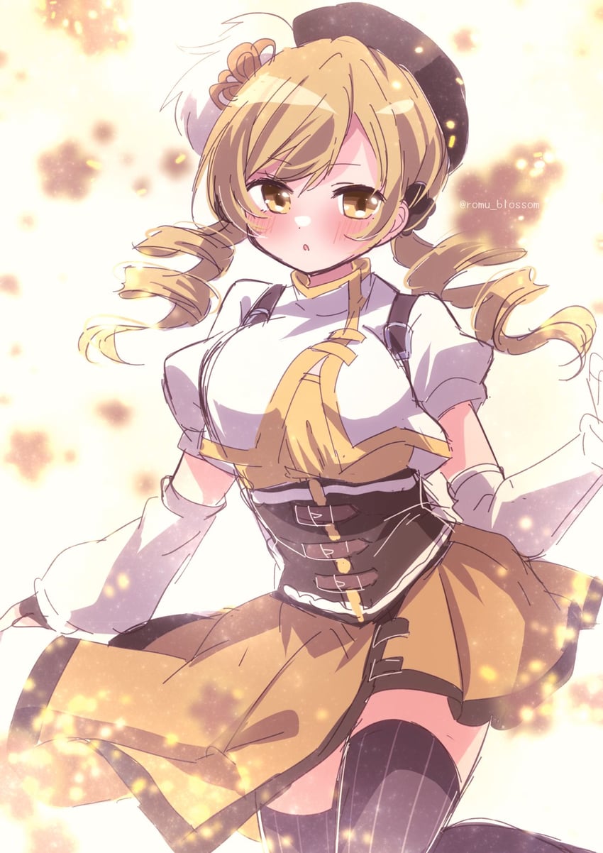 tomoe mami (mahou shoujo madoka magica and 1 more) drawn by sakura_romu
