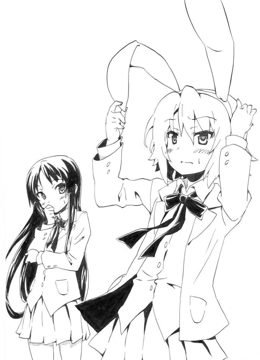 akiyama mio and tainaka ritsu (k-on!) drawn by nome_(nnoommee)
