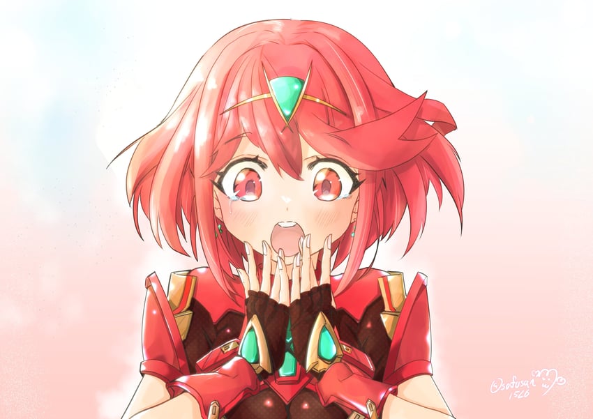 pyra (xenoblade chronicles and 1 more) drawn by sofusan1526
