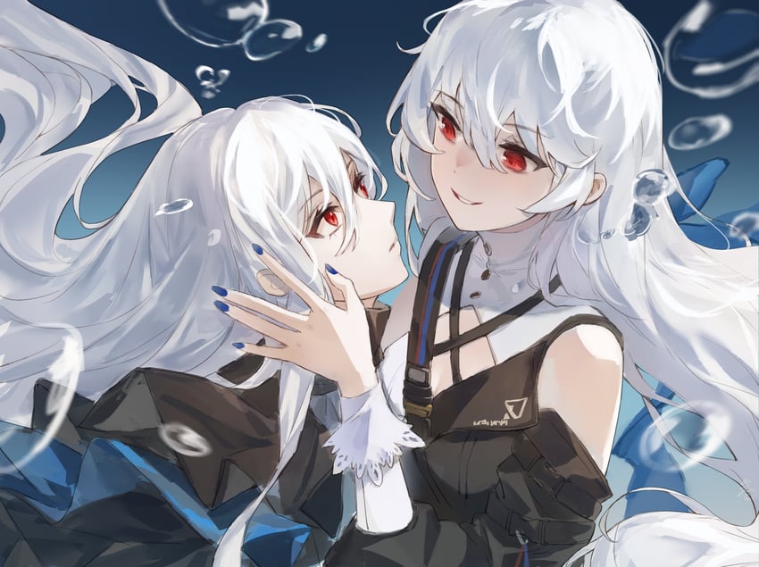 skadi, specter, and specter the unchained (arknights) drawn by was775