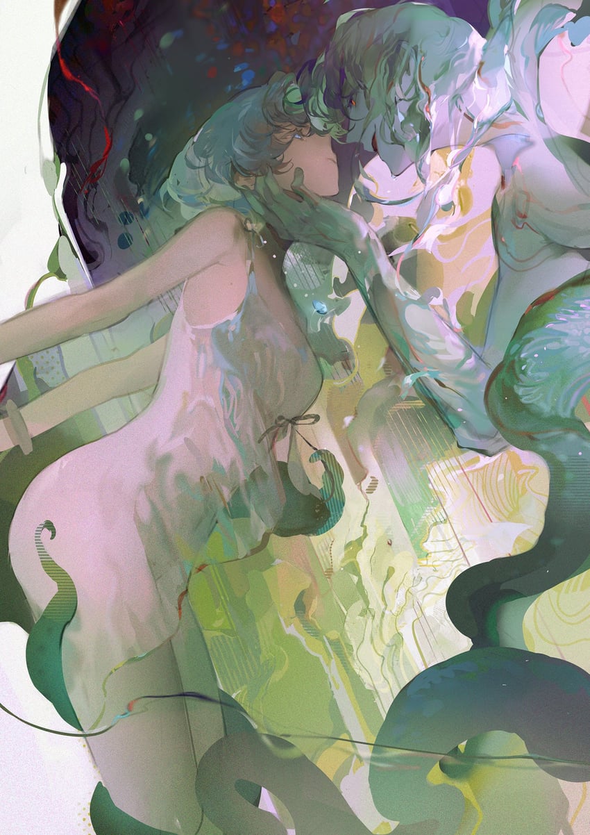 player character and ivory wraith (original and 1 more) drawn by shuaigegentou