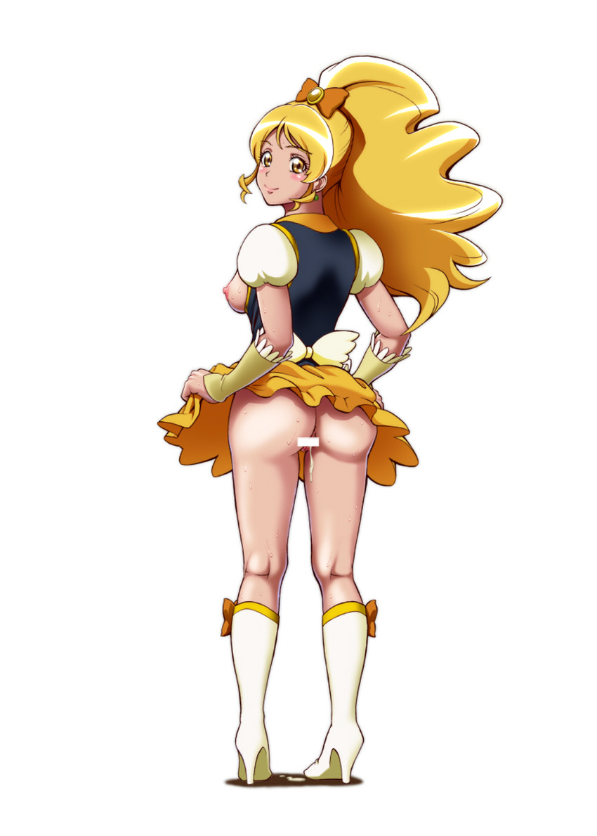 oomori yuuko and cure honey (precure and 1 more) drawn by kijinaka_mahiro