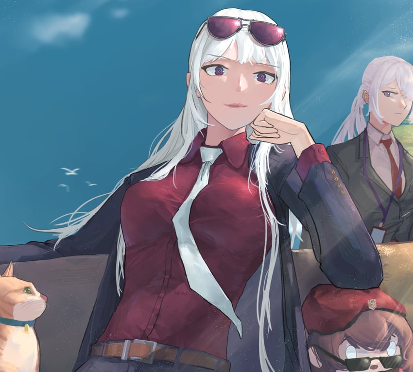 ak-12, female commander, and ak-15 (girls' frontline) drawn by gblamgo