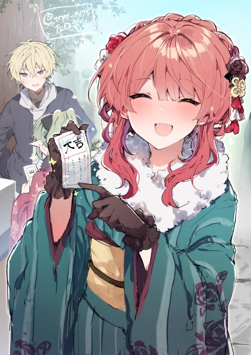 anna, rosette, and leon (original) drawn by ikeuchi_tanuma