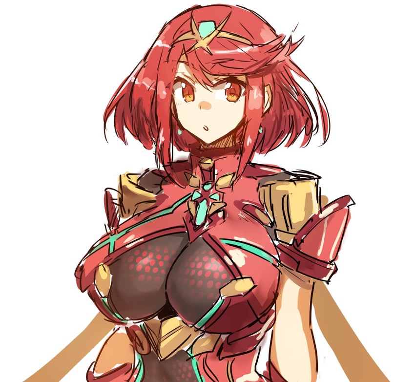 pyra (xenoblade chronicles and 1 more) drawn by melon22