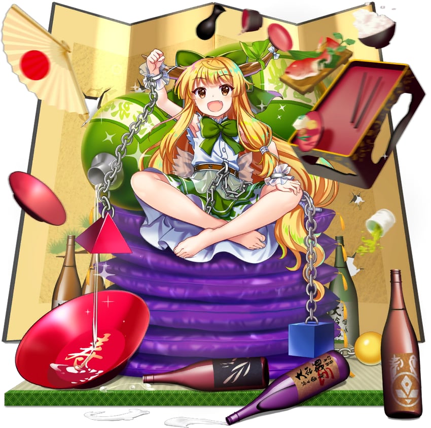 ibuki suika (touhou and 1 more) drawn by rotte_(1109)