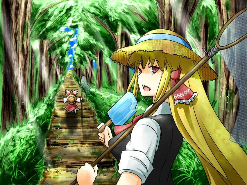 hakurei reimu and rumia (touhou and 1 more) drawn by clearfile