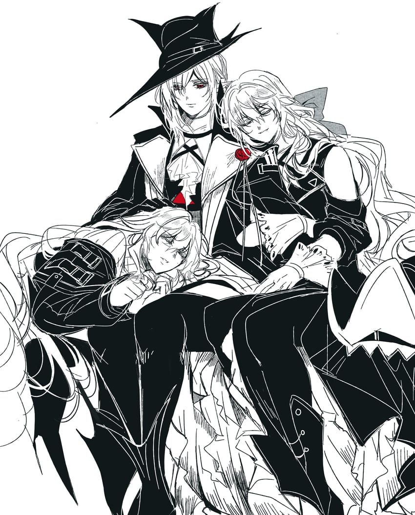 specter, specter the unchained, and gladiia (arknights) drawn by mahimeko