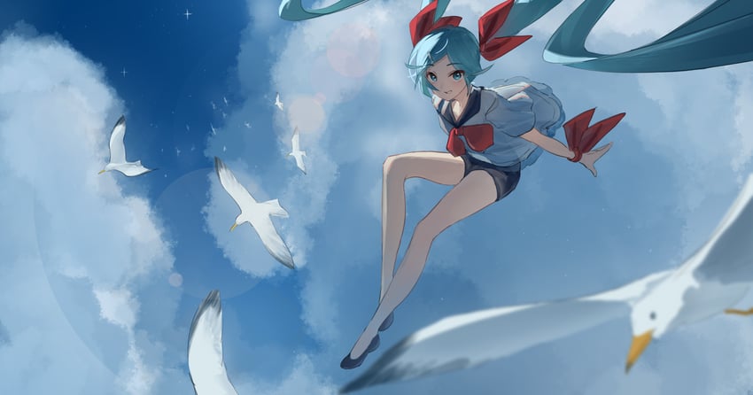 hatsune miku (vocaloid and 2 more) drawn by tlseone