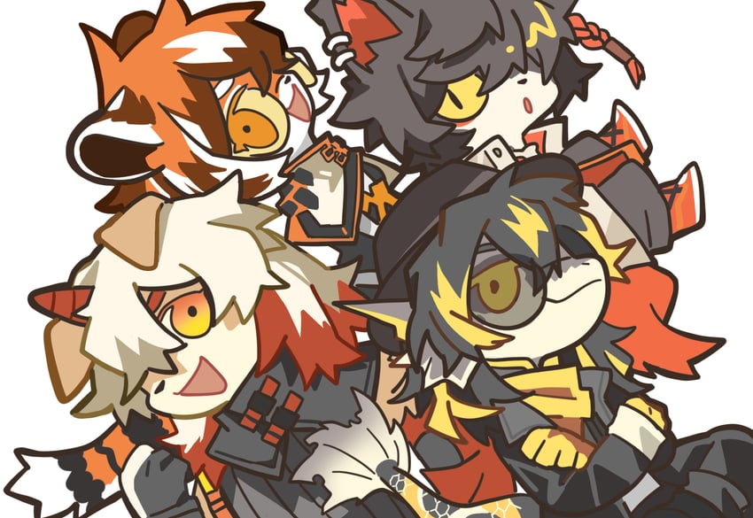 hung, waai fu, lee, and aak (arknights) drawn by south_ac