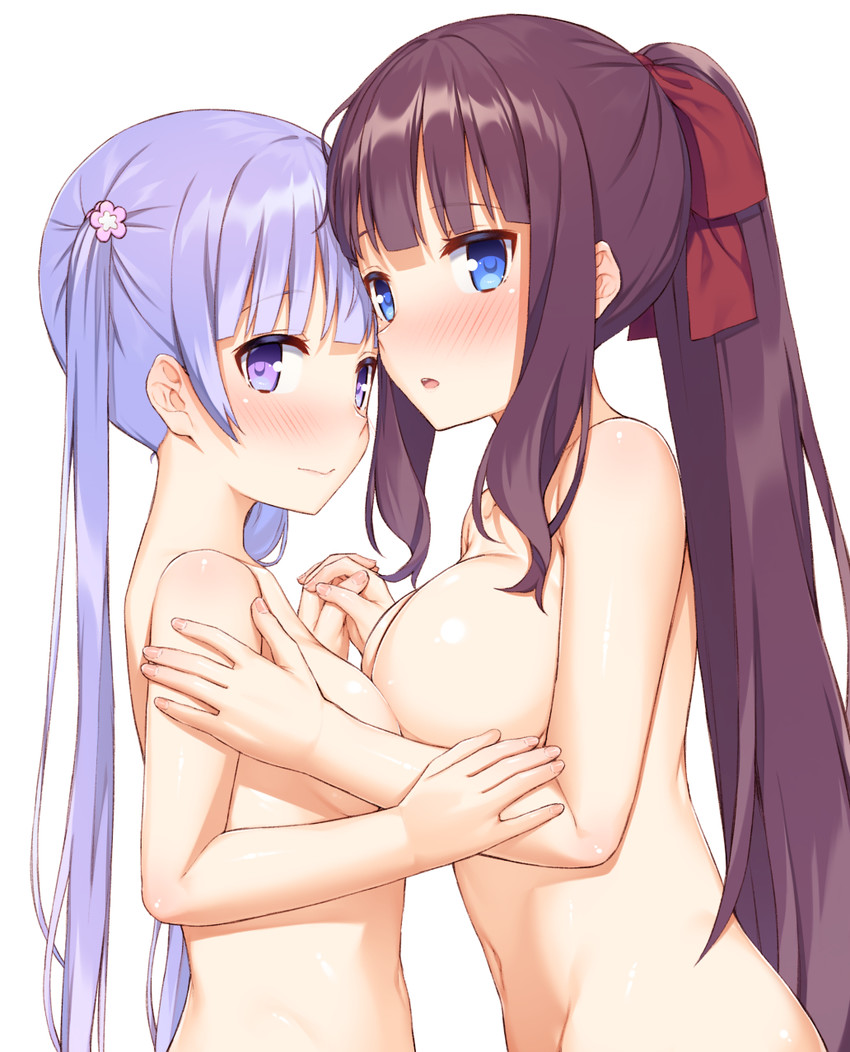 suzukaze aoba and takimoto hifumi (new game!) drawn by mikazuchi_zeus