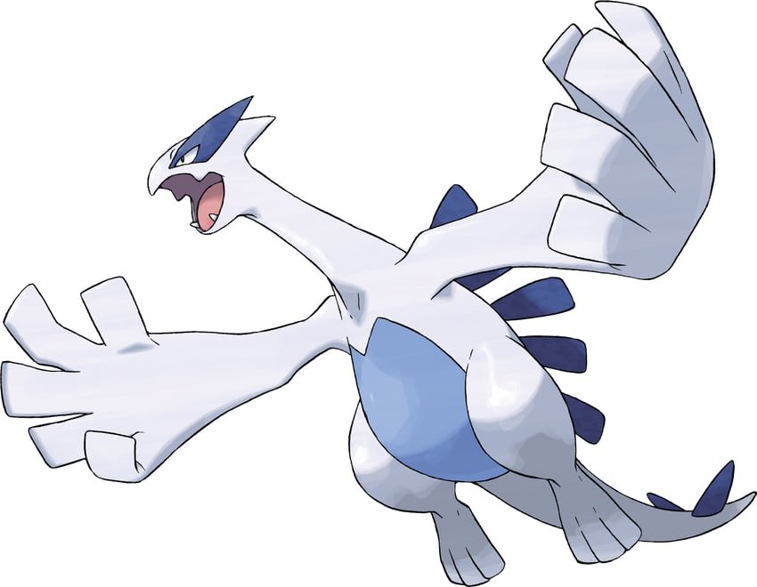 lugia (pokemon and 1 more) drawn by sugimori_ken