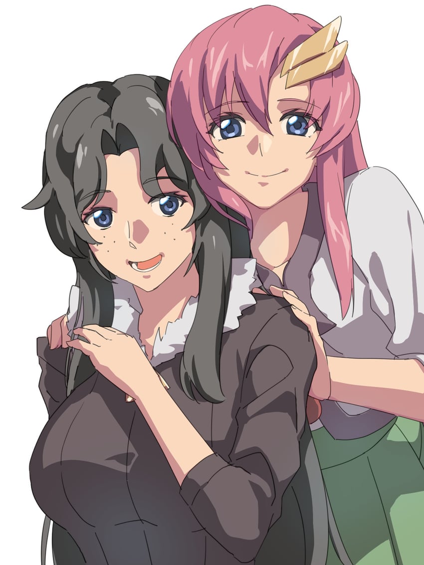 meer campbell and lacus clyne (gundam and 2 more) drawn by chiharu_(9654784)