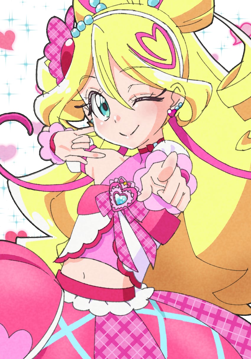 sakura uta and cure idol (precure and 1 more) drawn by naninunenonono