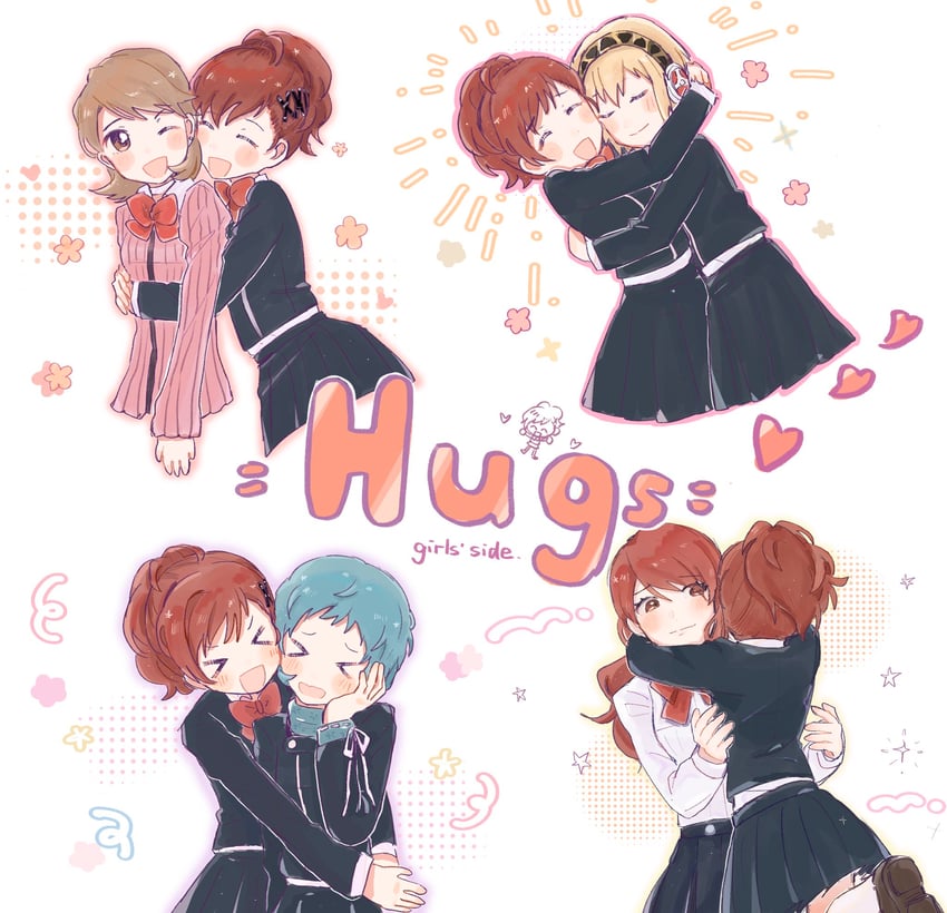 aigis, shiomi kotone, takeba yukari, kirijou mitsuru, and yamagishi fuuka (persona and 2 more) drawn by need_sleep