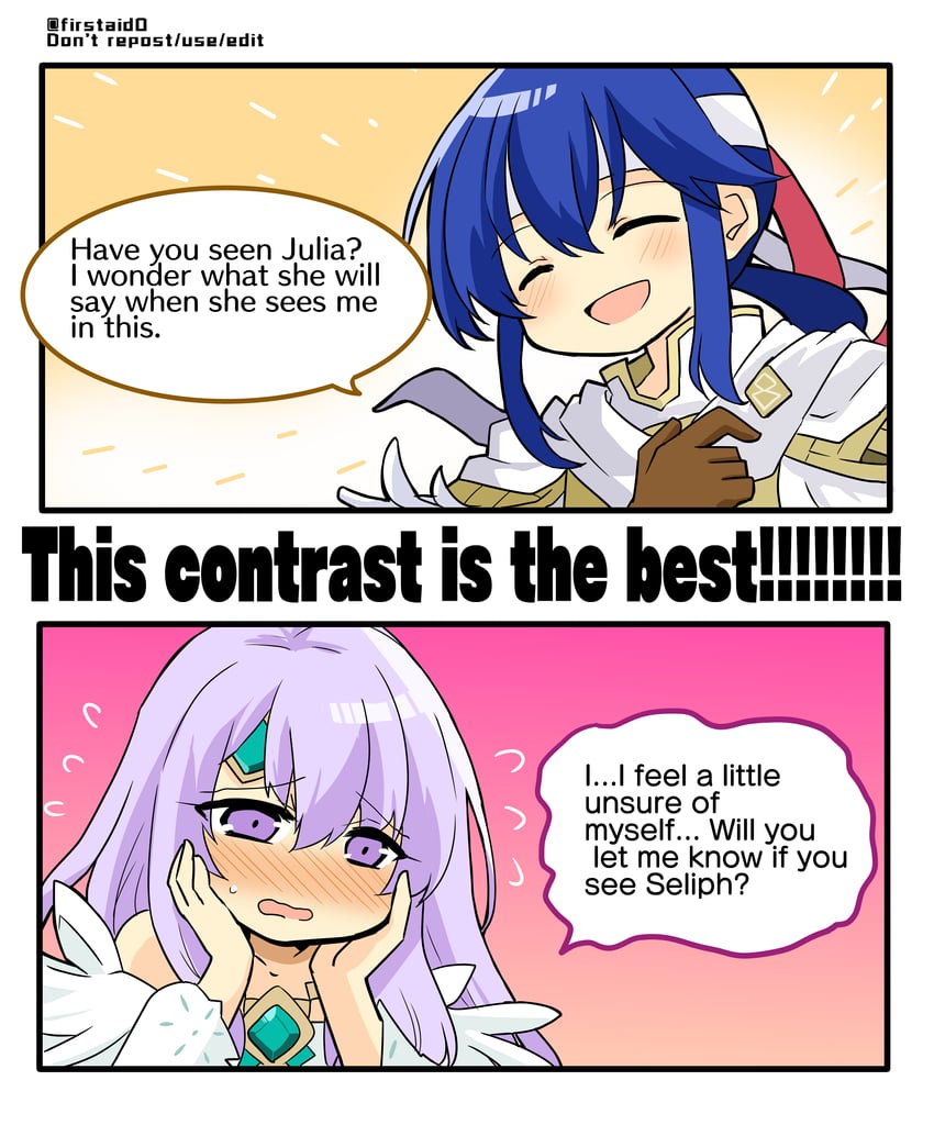 seliph and julia (fire emblem and 2 more) drawn by yukia_(firstaid0)