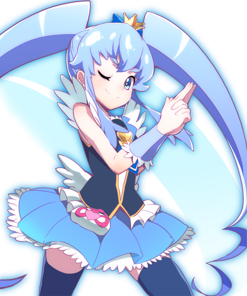 shirayuki hime and cure princess (precure and 1 more) drawn by tonami_kanji