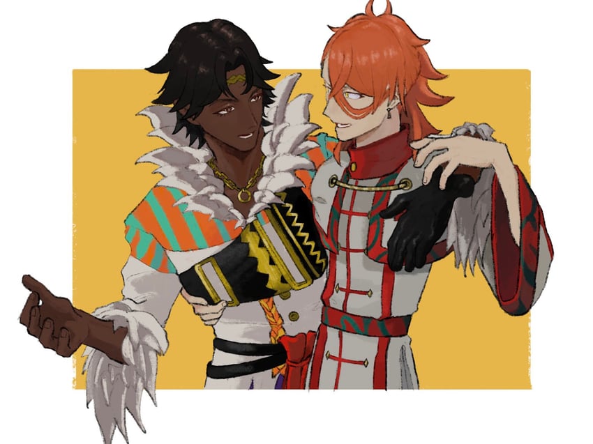 pandreo and fogado (fire emblem and 1 more) drawn by hyper_chikuwabu