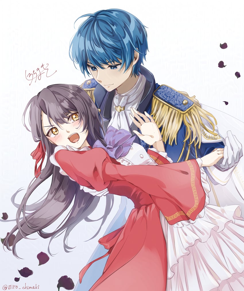 alicia williams and duke seeker (rekishi ni nokoru akujo ni naru zo) drawn by siro_chimaki