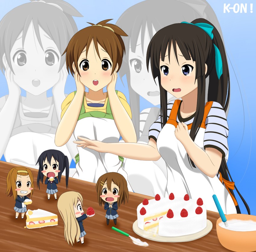 akiyama mio, nakano azusa, tainaka ritsu, kotobuki tsumugi, and hirasawa ui (k-on!) drawn by nangokushirokuma