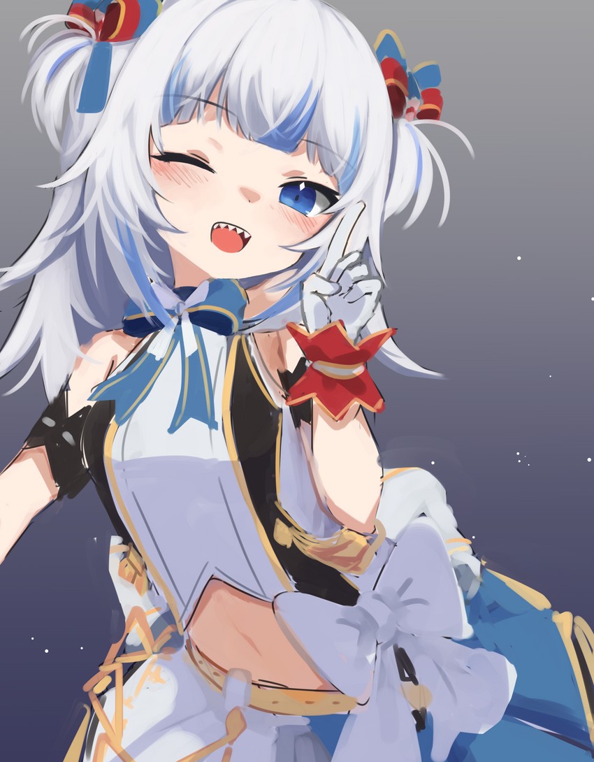gawr gura (hololive and 1 more) drawn by klaius