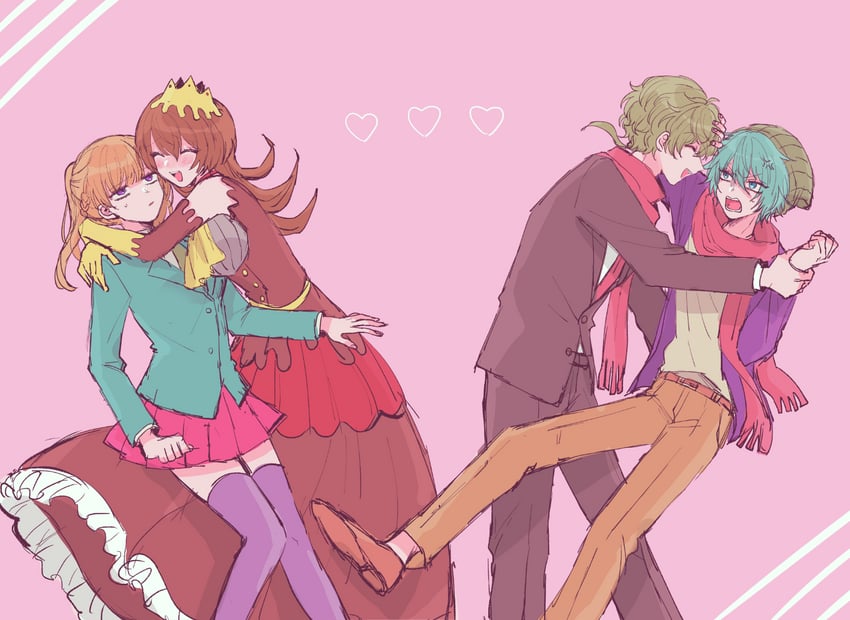 hiyori sou, chidouin sara, midori, and hoemii (kimi ga shine) drawn by uououoon