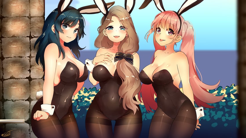 female byleth, hilda valentine goneril, and mercedes von martritz (fire emblem and 1 more) drawn by waifubot