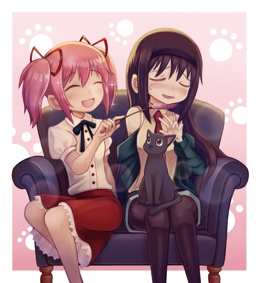 akemi homura, kaname madoka, and amy (mahou shoujo madoka magica) drawn by majinhinata