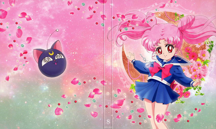 chibi usa and luna-p (bishoujo senshi sailor moon) drawn by sakou_yukie