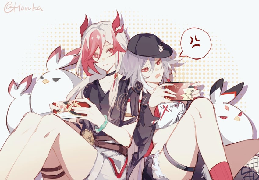 fu hua, herrscher of sentience, and jingwei (honkai and 1 more) drawn by haruka_(rsyaooooo)
