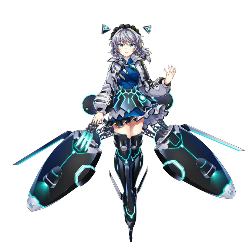 izayoi sakuya (touhou and 1 more) drawn by rotte_(1109)