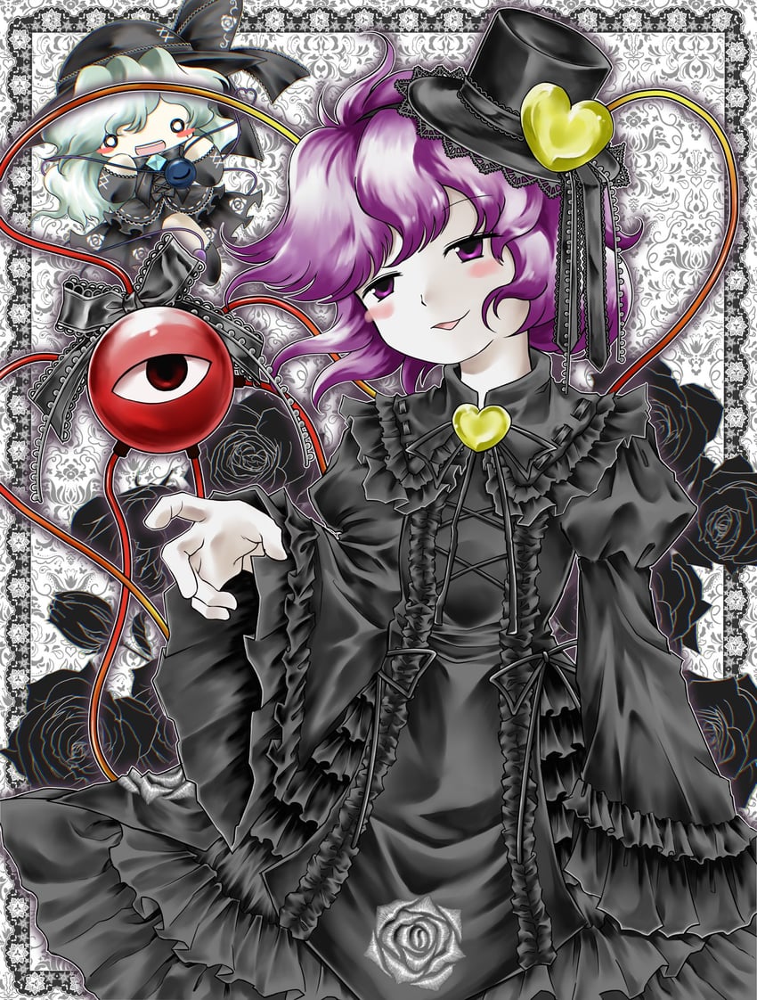 komeiji koishi and komeiji satori (touhou) drawn by solnpass