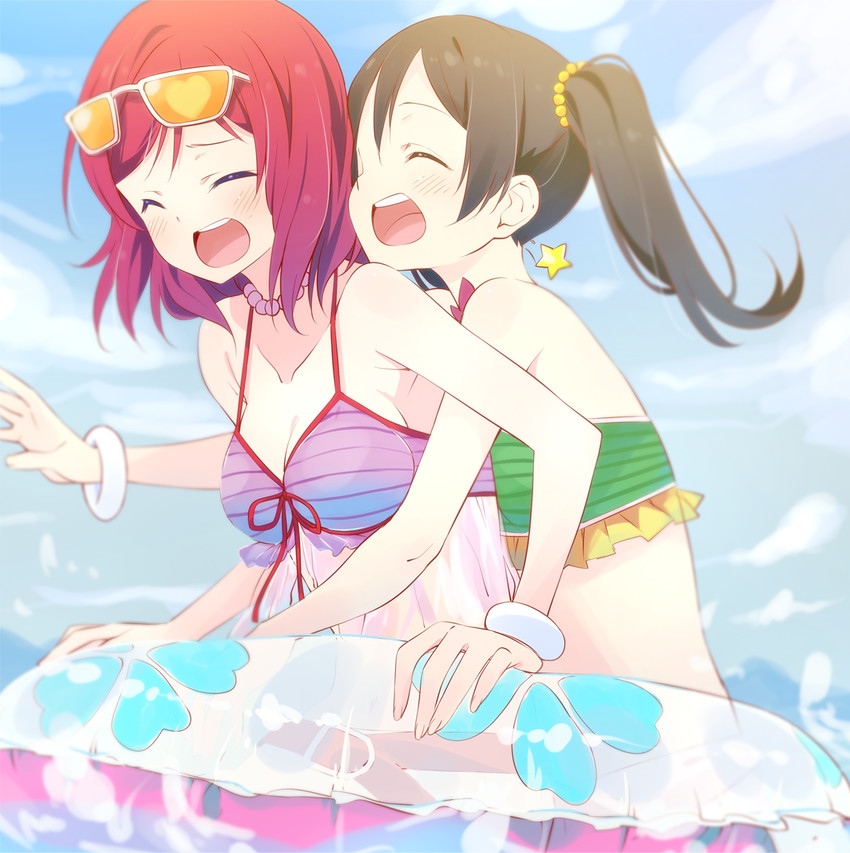 nishikino maki and yazawa nico (love live! and 1 more) drawn by 2c=galore