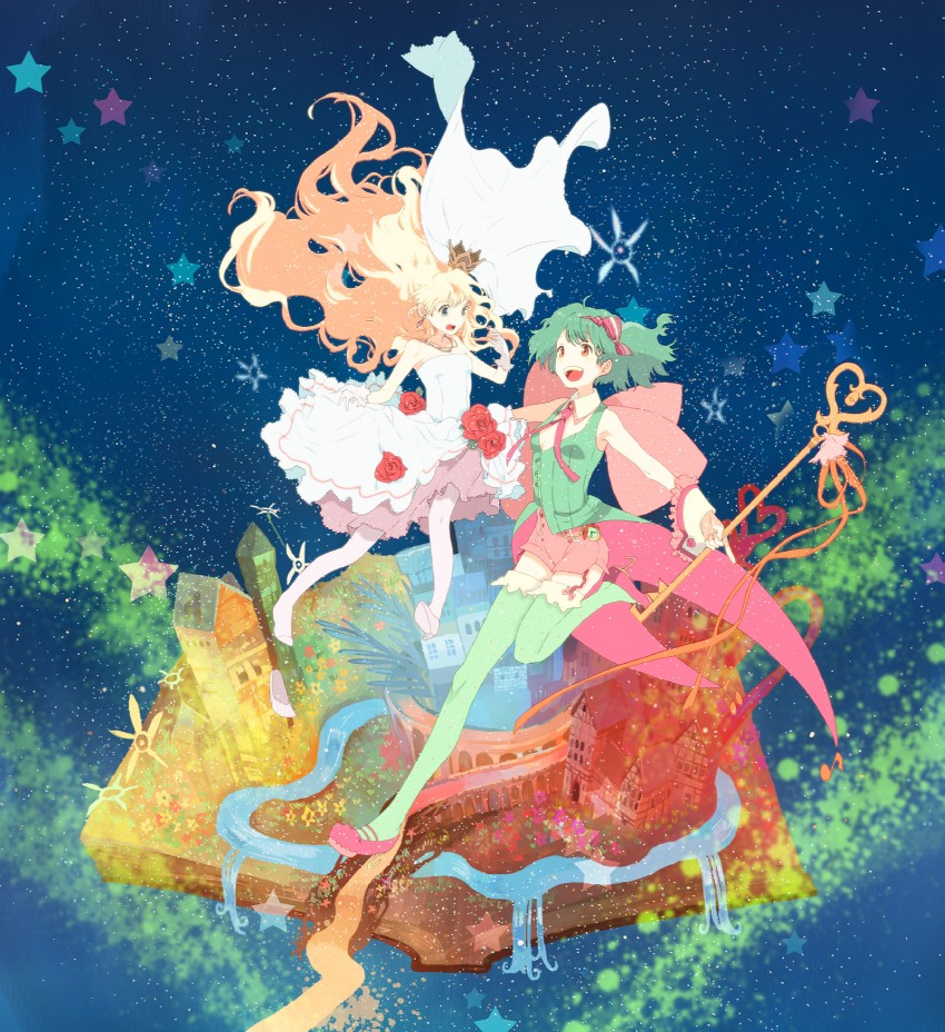 sheryl nome and ranka lee (macross and 2 more) drawn by okazaki_oka