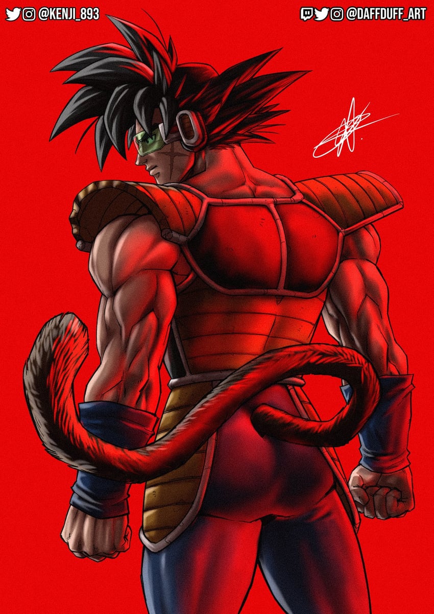 bardock (dragon ball and 1 more) drawn by daffduff and guillem_dauden