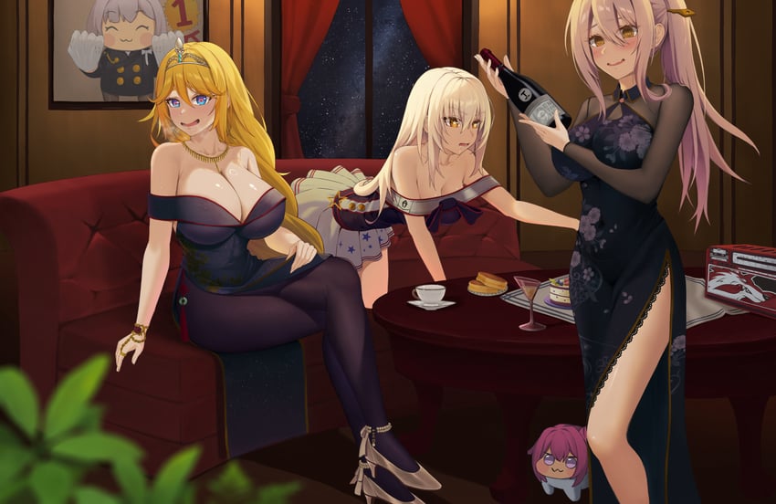 scarlet, snow white, doro, rapunzel, liliweiss, and 1 more (goddess of victory: nikke) drawn by ashes_(artorios0603)